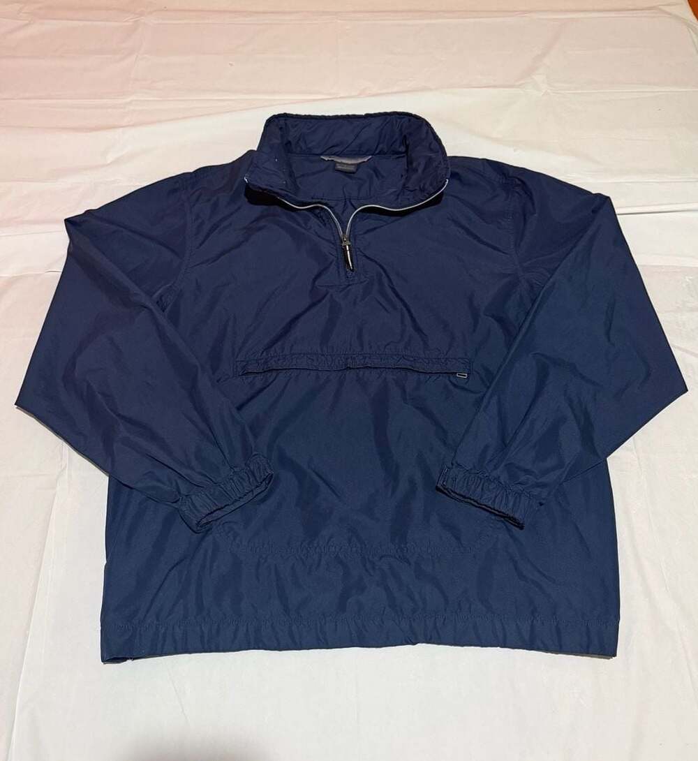 Y2K Nike Vintage Navy Blue Quarter-Zip Anorak Windbreaker Jacket Large